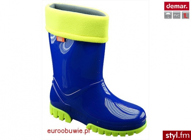 DEMAR Obuwie Dziecięce Kalosze DM-034-TLF-A Granatowy - Kalosze Buty Moda