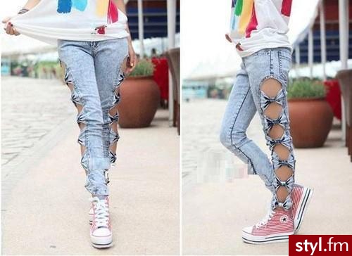 Jeansy Spodnie Moda