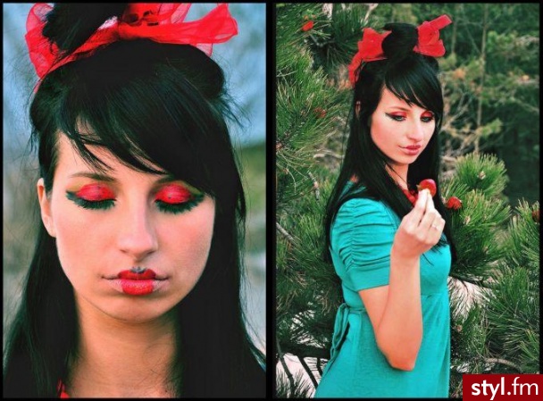 Make-up wykonany przeze mnie. Wizaż by me na jednej z sesji z A. :) - Makijaże