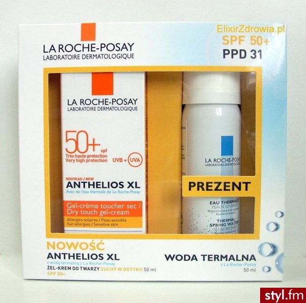 LA ROCHE ANTHELIOS XL SPF 50+ emulsja matująca 50 ml + woda termalna 50m l - Emu Buty Moda