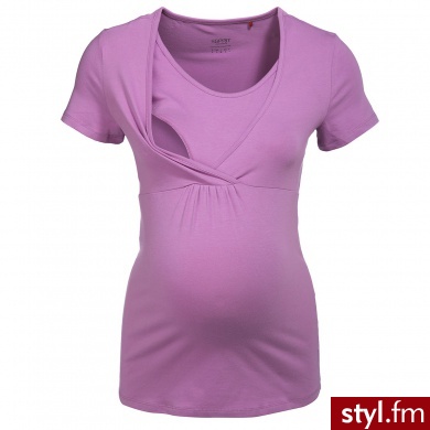 ESPRIT Bluzka z krótkim rękawkiem dla kobiet w ciąży lavender - Tuniki Ciuchy Moda
