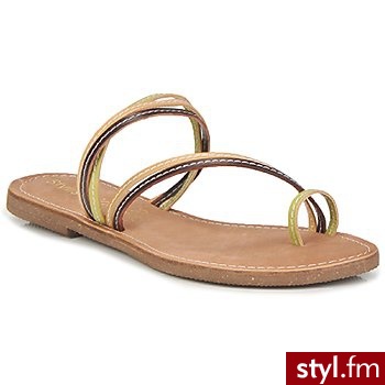 StylistClick Japonki MOVA BEŻ Wielokolorowe - Klapki Buty Moda