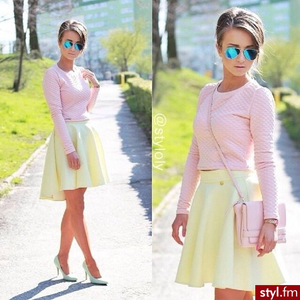 Średnie Spódnice Moda