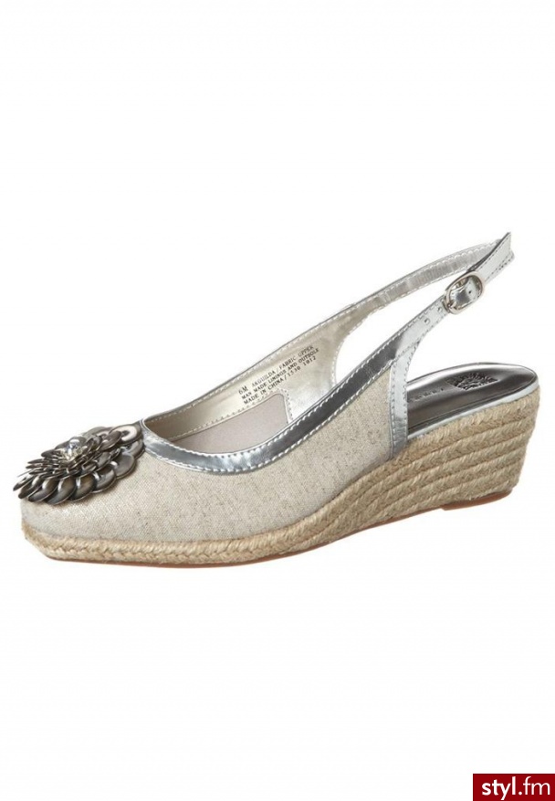 Anne Klein GUILDA Sandały na koturnie srebrny - Koturny Buty Moda