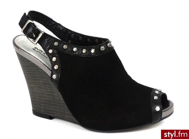 Carinii Czółenka na koturnie 2930384D - Czółenka Buty Moda