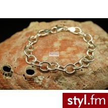 Pearl Line Srebrna bransoleta jako baza do charms - Bransoletki Biżuteria Moda