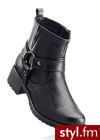 Bonprix Botki czarny 960242_25178 - Botki Buty Moda