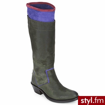 Marithé Francois Girbaud BUTY X SHAW KHAKI - Kozaki Buty Moda