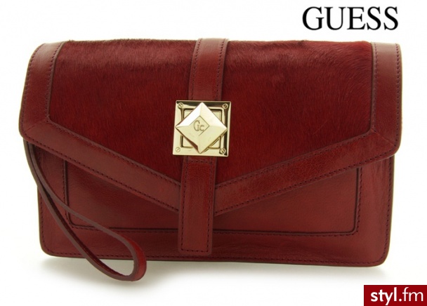 Guess KOPERTÓWKA COLLECTION DE LUXE CLUTCH RED - Torebki na co dzień Torebki Moda