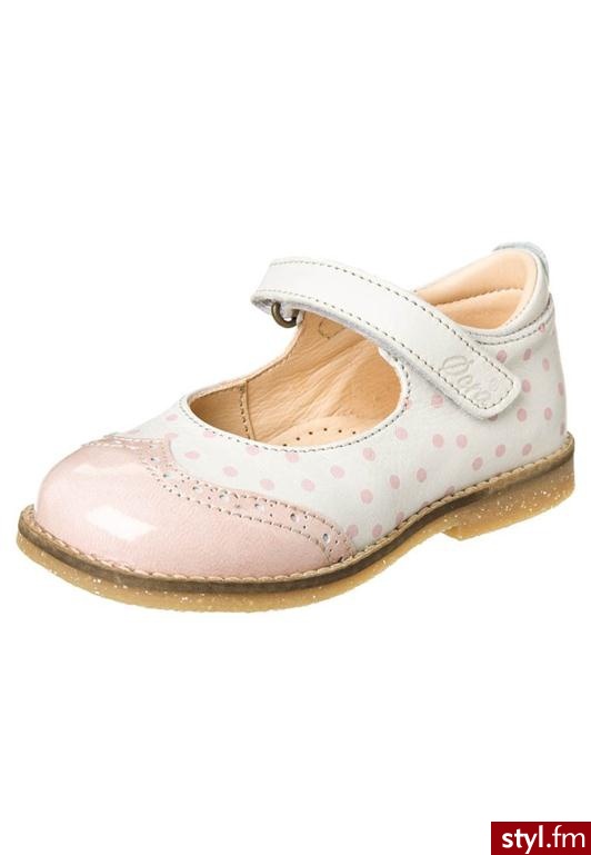 Ocra Baleriny z zapięciem różowy - Balerinki Buty Moda
