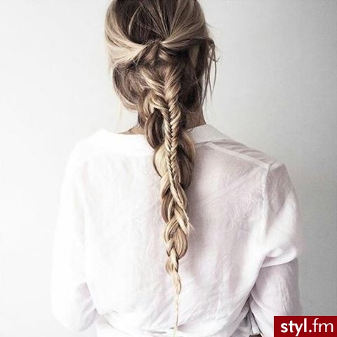 Blond Warkocze Proste Na co dzień Długie Fryzury