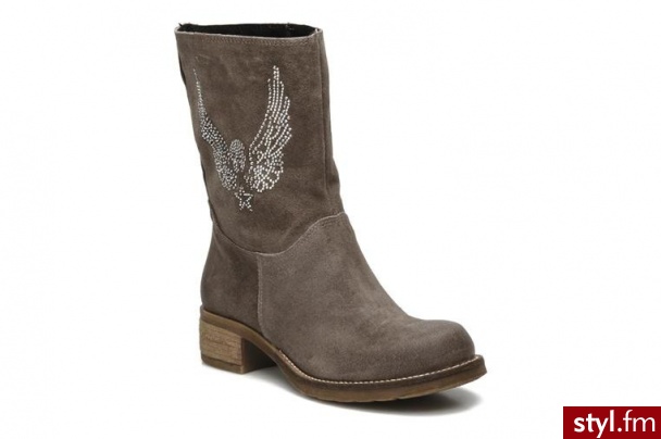 Khrio PÓŁBUTY I BOTKI ALBA BY 63749Bota pietra (taupe) - Botki Buty Moda