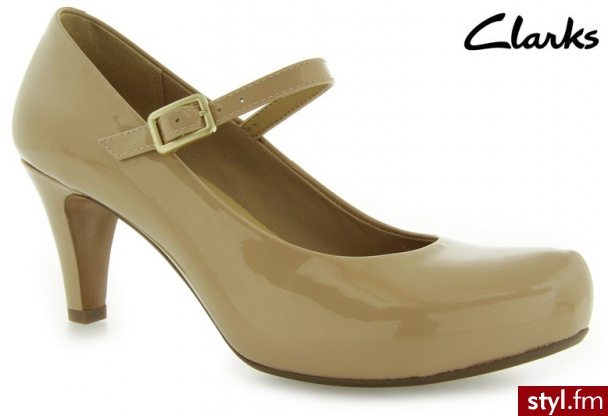 CLARKS Chorus Jazz Natural Patent - Czółenka Buty Moda