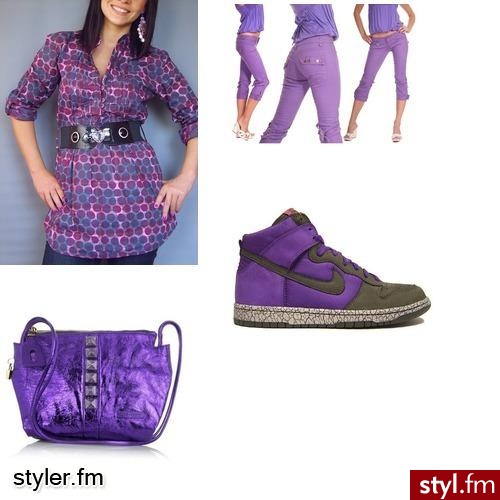 moda na fiolet. zestaw codzienny - Styler