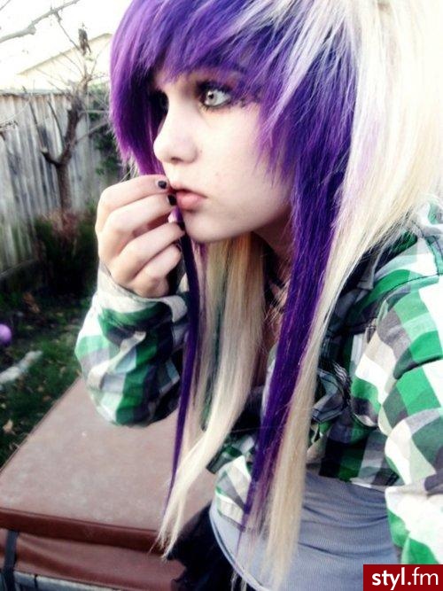Blond EMO Alternatywne Długie Fryzury
