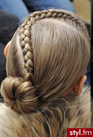 Blond Warkocze Proste Na co dzień Średnie Fryzury
