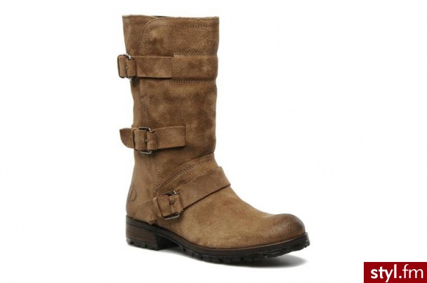 Folk'l PÓŁBUTY I BOTKI ACKLEY BY FOLK'L (Beżowy) - Botki Buty Moda