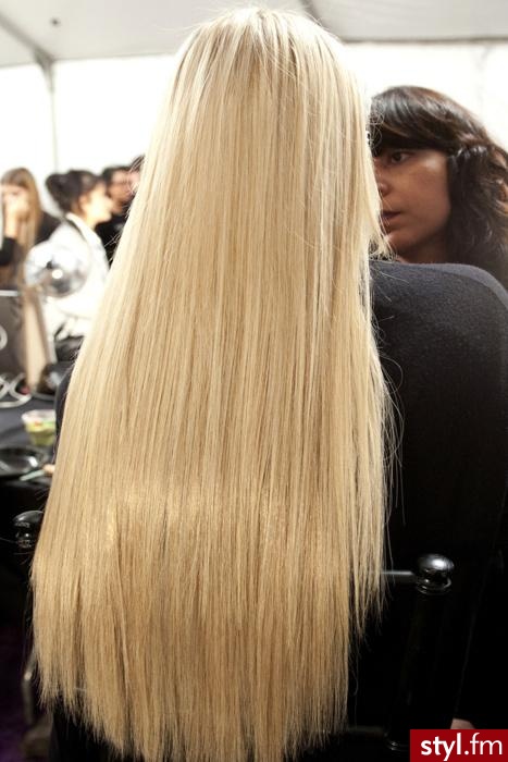 Blond Rozpuszczone Proste Na co dzień Długie Fryzury