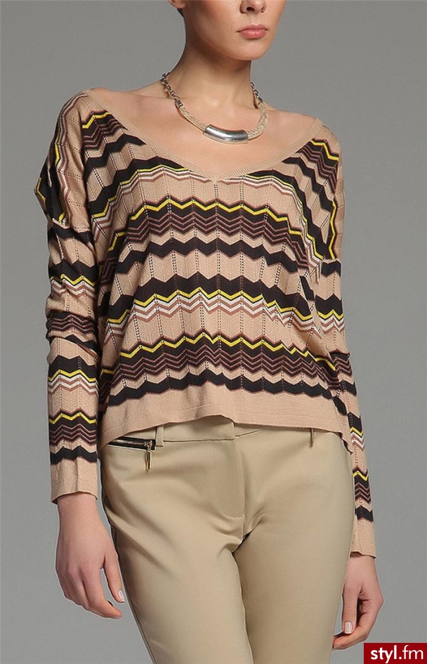 TOP SECRET Sweter SBD0370BE (beżowy) - Swetry Ciuchy Moda
