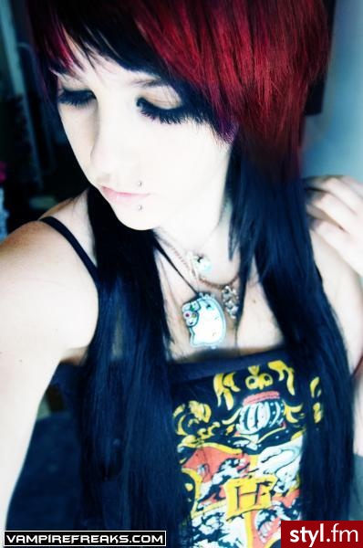 EMO Alternatywne Średnie Fryzury