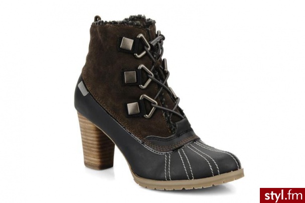 Elle PÓŁBUTY I BOTKI JOYCE BY (SZARY) (Szary) - Botki Buty Moda
