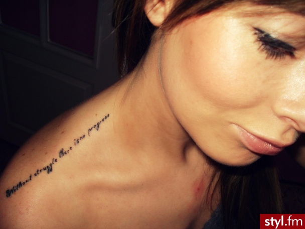Without struggle there is no progress - bez walki nie ma postępu - Tatuaże