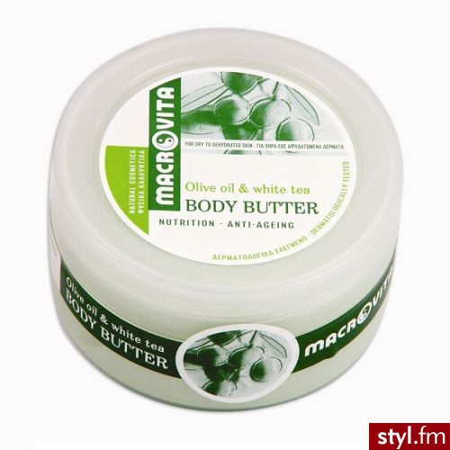 MACROVITA BODY BUTTER OLIVE OIL masło do ciała z bio oliwą z oliwek i białą herbatą 200 ml - Body Bielizna Moda