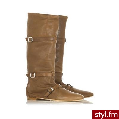 Belle by Sigerson Morrison Flat leather boots - Polyvore. Pobrano ze strony: http://www.polyvore.com/belle_sigerson_morrison_flat_leather/thing?id=9582528 - Pozostałe Buty Moda