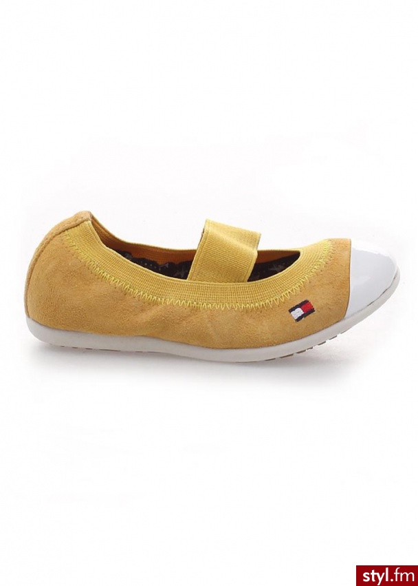 TOMMY HILFIGER Baleriny dahlia infant 5c żółty - Balerinki Buty Moda