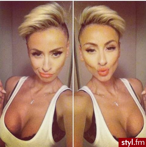 Blond Irokez damski Proste Na co dzień Krótkie Fryzury