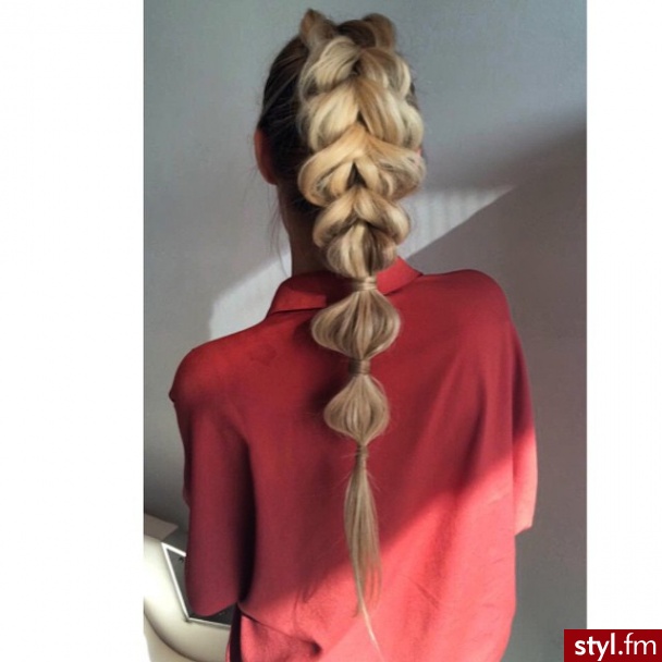 Blond Warkocze Proste Na co dzień Długie Fryzury