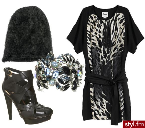 Dress - Acne Jeans
Angora Beanie - Alexander Wang
Crystal Cuff - Tom Binns
Shoes - Topshop - Styler