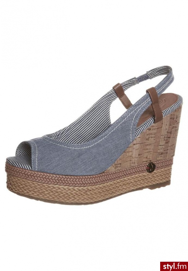 Wrangler HOLY SUNSET 1 Sandały na obcasie niebieski - Sandały Buty Moda