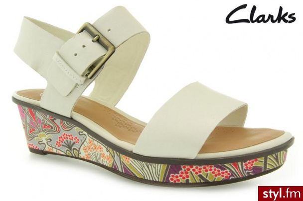 Clarks Parchment Rose Cotton Leather - Koturny Buty Moda