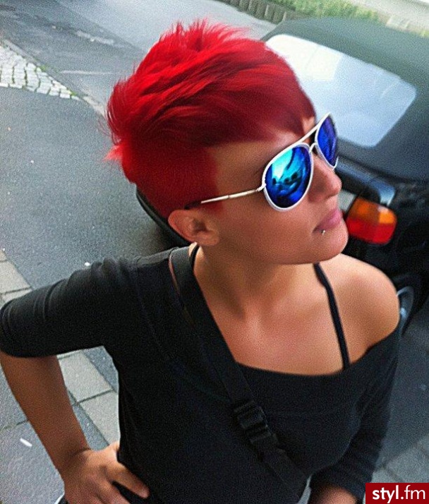 Kolorowe Rozpuszczone Proste Na co dzień Krótkie Fryzury