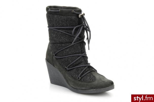 No Name Półbuty i botki Choko ski boots (Szary) - Botki Buty Moda
