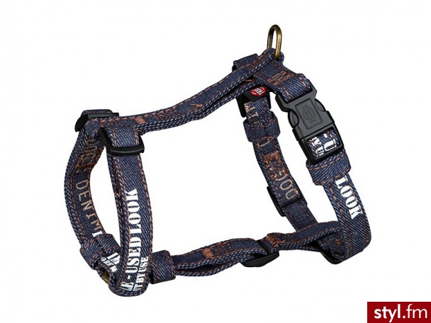 Trixie Harness Denim Jeans - Szelki - 50-75 Cm/20 Mm - Rozmiar M-L - Psy Zwierzaki