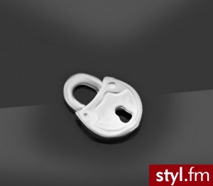Charms kłódka srebro rodowane - Wisiorki Biżuteria Moda