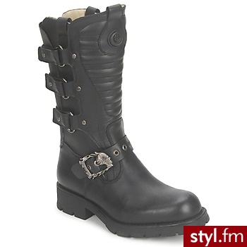 New Rock Buty  Motorcycle Black - Kozaki Buty Moda