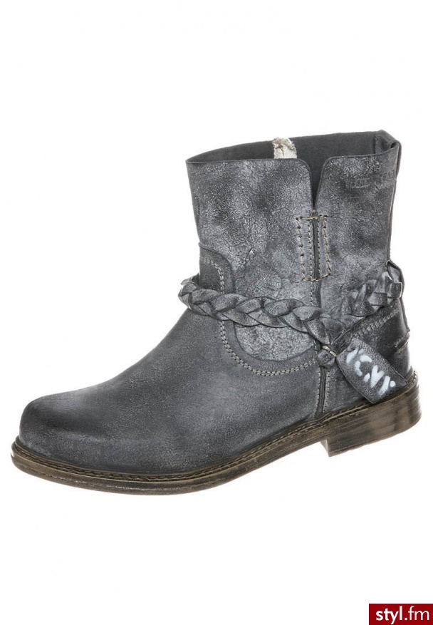 Yellow Cab HOOKED Botki kowbojki i motocyklowe szary (Y26037) - Botki Buty Moda