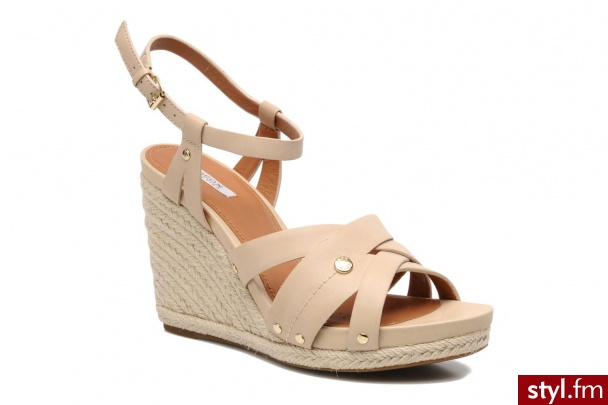 Geox Sandały D VICTORY B (Beżowy) - Sandały Buty Moda