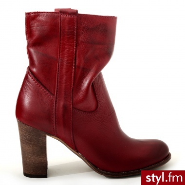 Venezia BOTKI 795 SAV BORDO - Botki Buty Moda