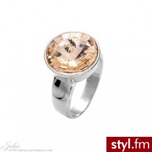 Crystal Julia Pierścionek z kryształów Swarovski Elements - P1122SL - - Pierścionki Biżuteria Moda