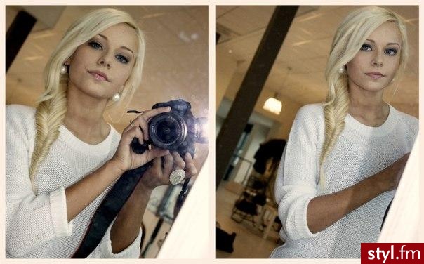 Blond Warkocze Proste Na co dzień Długie Fryzury