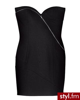 Obcisła czarna mini sukienka firmy Rock & Republic - 268$ - Pozostałe Ciuchy Moda