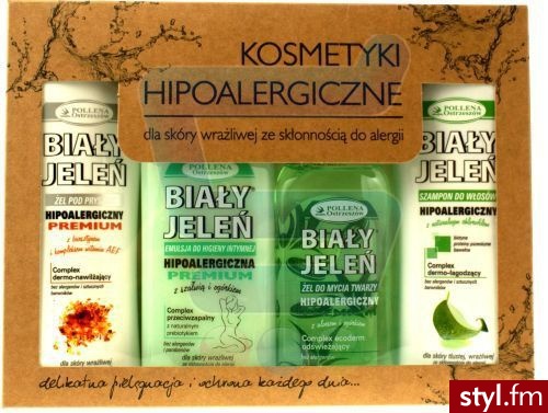 Biały Jeleń zestaw Kobieta Szampon + Żel pod Prysznic + Emulsja do Higieny Intymnej + Żel do Mycia Twarzy - Emu Buty Moda
