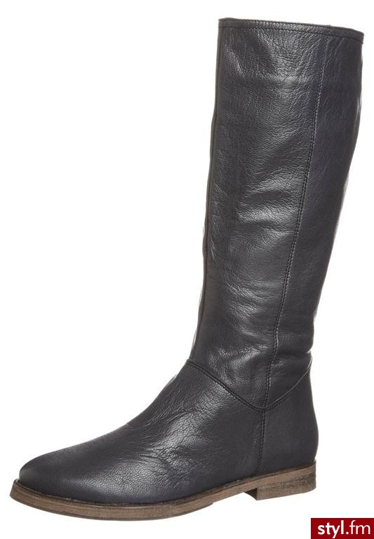 Zign Kozaki  niebieski - Kozaki Buty Moda