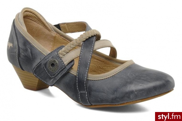 Mustang shoes BALERINKI G2 TOILE W BY (Niebieski) - Balerinki Buty Moda