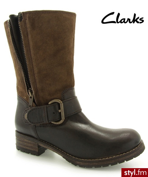 Clarks MAJORCA ISLE DARK BROWN LEATHER - Botki Buty Moda