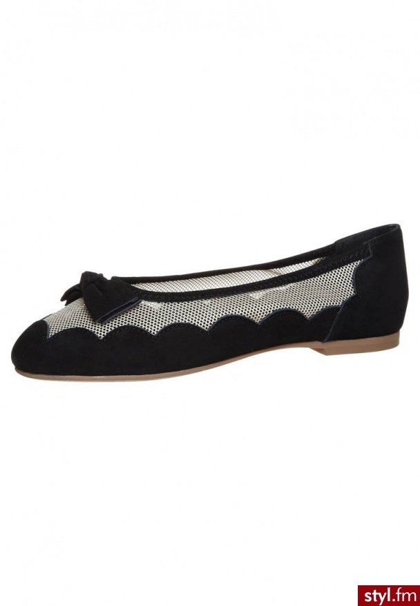 F-Troupe FTroupe CLOUD PUMP Baleriny czarny (DY112MESH&NUBUCK) - Balerinki Buty Moda